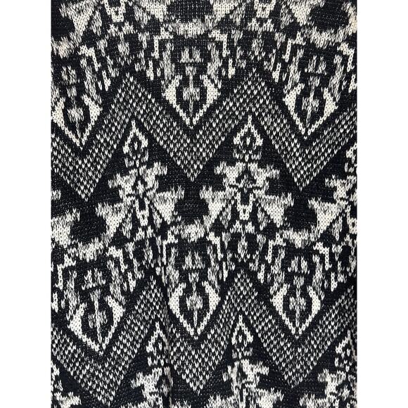 Vintage 90s Black White Cosby Button Front Cardigan Mens Large Funky Grandpa Dad - Picture 5 of 8